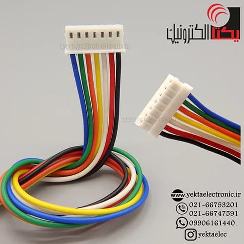 کانکتور پین گرد 7 پین مادگی سیم دار