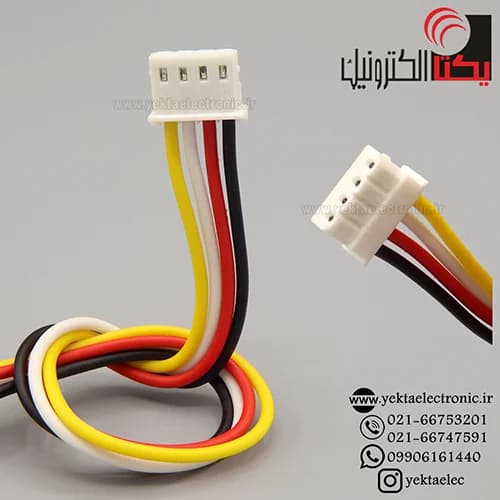 کانکتور پین گرد 4 پین مادگی سیم دار
