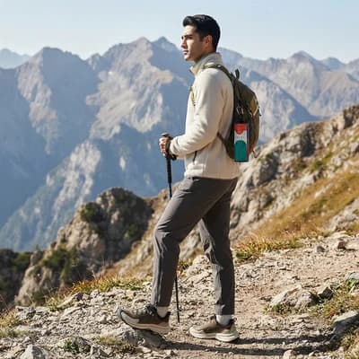 کفش کوهنوردی و طبیعت گردی ضد آب هامتو 360610 | سبز/کرمی — تصویر ۸
