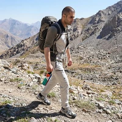 کفش کوهنوردی و طبیعت گردی ضد آب هامتو 360363 | طوسی/سفید — تصویر ۸