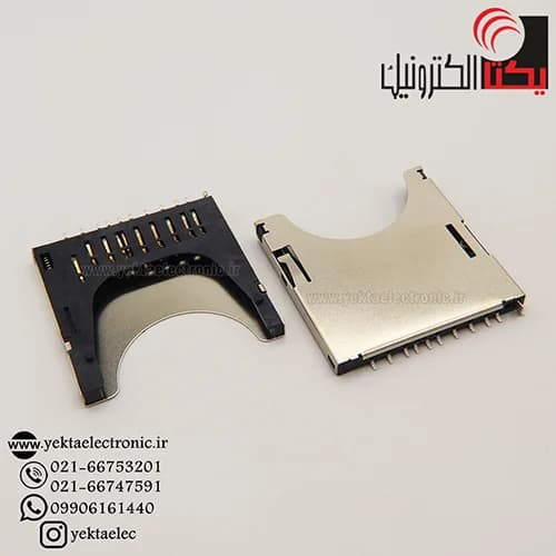 SD Card سوکت مموری فشاری 10 پین