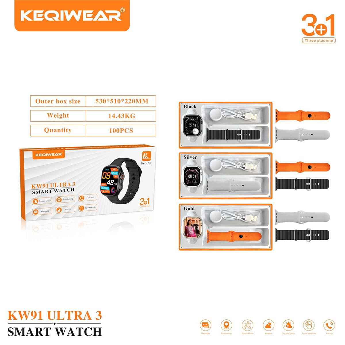 ساعت هوشمند kw91 ultra3 — تصویر ۲