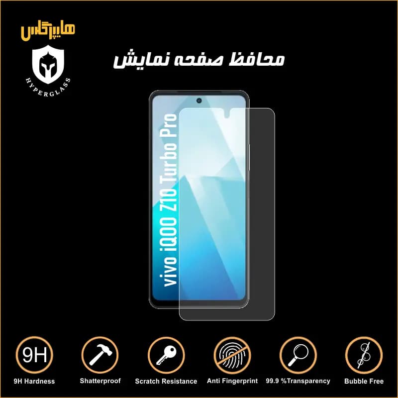 گلس ویوو Vivo iQOO Z10 Turbo Pro مدل هیدروژلی شفاف برند ریمکس — تصویر ۵