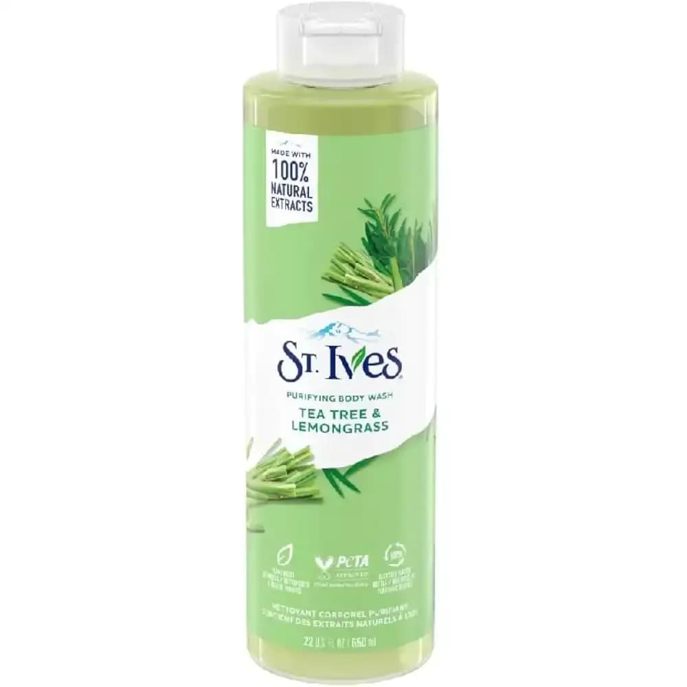 شامپو بدن اس تی ایوز با عصاره درخت چای و علف لیمو 650 میل St. Ives Purifying Body Wash Tea Tree And Lemongrass