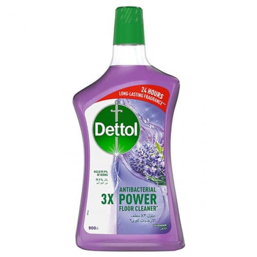 پاک کننده کف و سطوح آنتی باکتریال دتول با رایحه اسطوخودوس 900میل Dettol Lavender Antibacterial Power Floor Cleaner — تصویر ۴