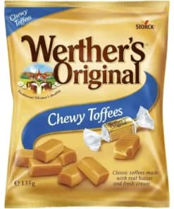 تافی شکلاتی کره ای وردرز آلمانی 135 گرمی Werther’s Original Chewy Toffee — تصویر ۶