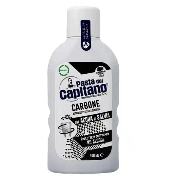 دهانشویه پاستا دل کاپیتانو ذغال فعال مدل کربن 400 میل Pasta del Capitano Carbone