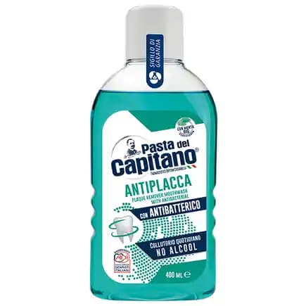 دهانشویه پاستا دل کاپیتانو آنتی پلاک دندان 400 میل Pasta del Capitano Antiplaca — تصویر ۲