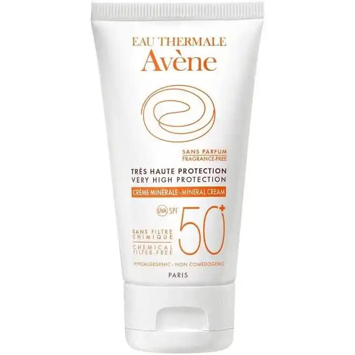 کرم ضد آفتاب معدنی بسیار قوی اون مناسب نوزادان،کودکان و بزرگسالان 50 میل Avene Very High Protection Mineral Cream spf 50+