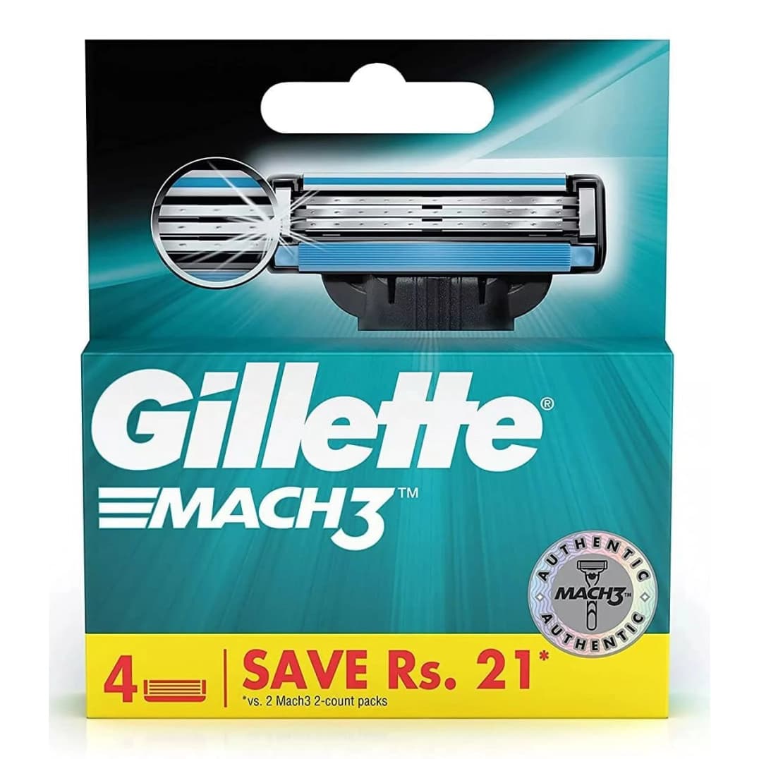 تیغ یدک ژیلت مچ تری سه لبه Gillette Mach 3 Manual Shaving Razor Blades