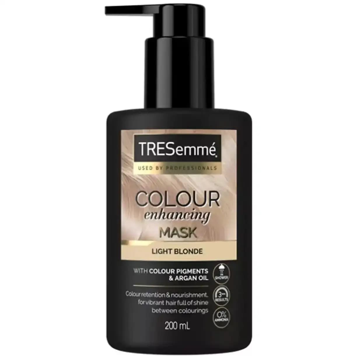 ماسک تثبیت رنگ مو ترزمه (ترزمی) مدل لایت بلوند (بلوند روشن) 800 میل TRESemme Colour Enhancing Hair Mask Light Blonde