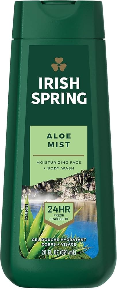 شامپو- ژل شستشوی بدن و صورت آیریش اسپرینگ آلوئه میست 590 گرمی Irish Spring Moisturizing Face & Body Wash Aloe Mist — تصویر ۵