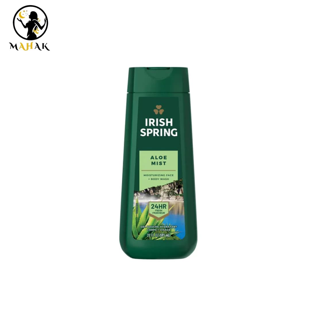 شامپو- ژل شستشوی بدن و صورت آیریش اسپرینگ آلوئه میست 590 گرمی Irish Spring Moisturizing Face & Body Wash Aloe Mist — تصویر ۳