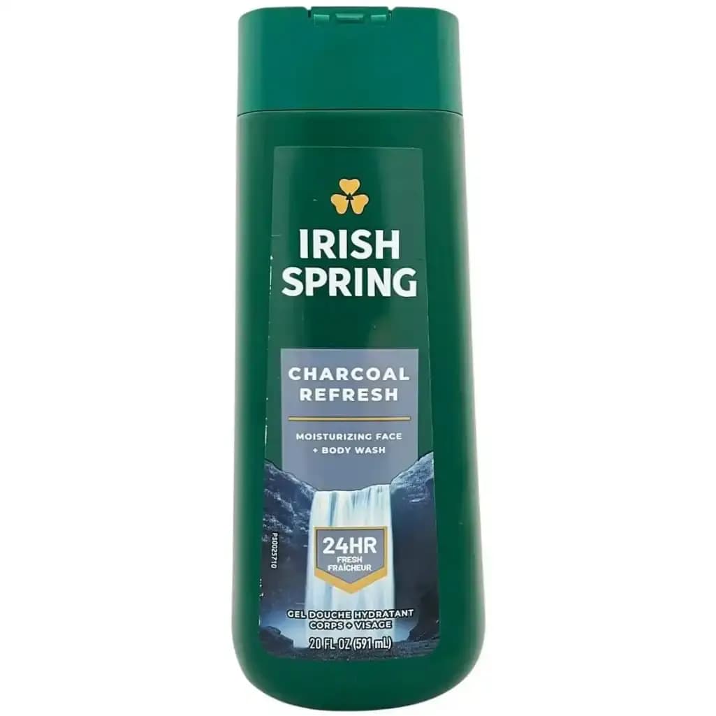 شامپو بدن آیریش اسپرینگ حاوی زغال فعال (چارکول) 590 میل Irish Spring Charcoal Refresh Moisturizing Face and Body Wash