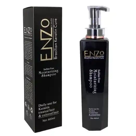 شامپو انزو مخصوص موهای کراتینه رنگ شده 800 میل Enzo Brazilian Keratin Cure