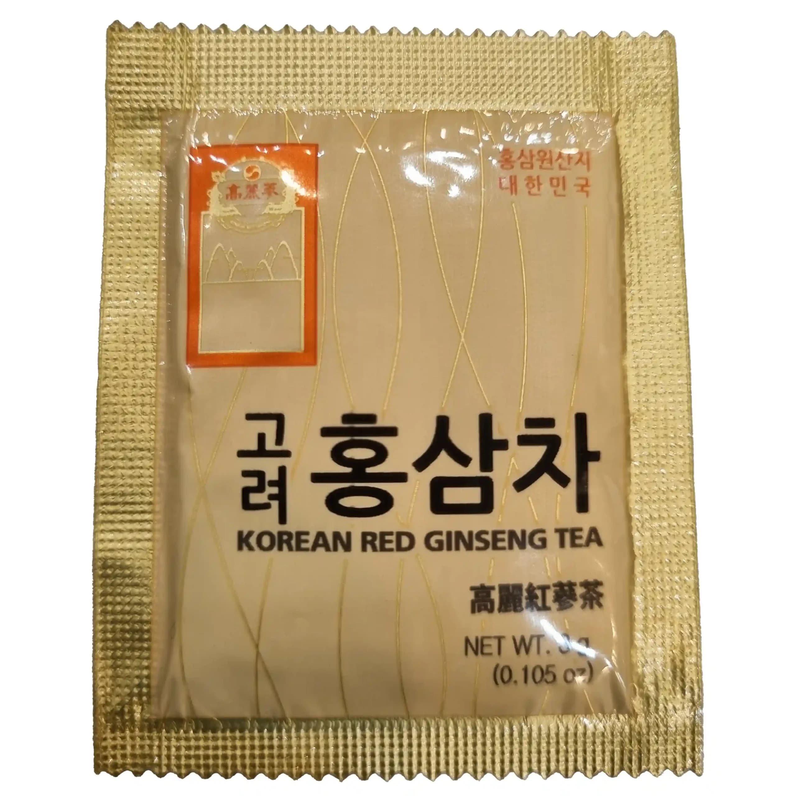 چای جینسینگ قرمز کره‌ای اصل (ساشه 3 گرمی) Korean Red Ginseng Tea