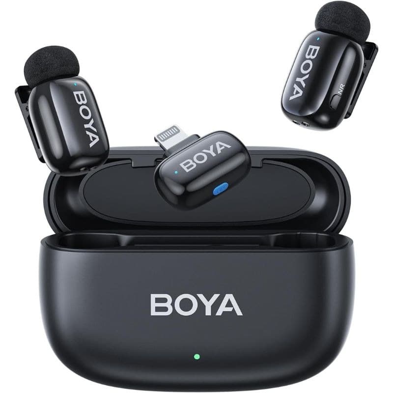 میکروفون یقه ای بی سیم بویا Boya Mini 15 Microphone For Lightning Black