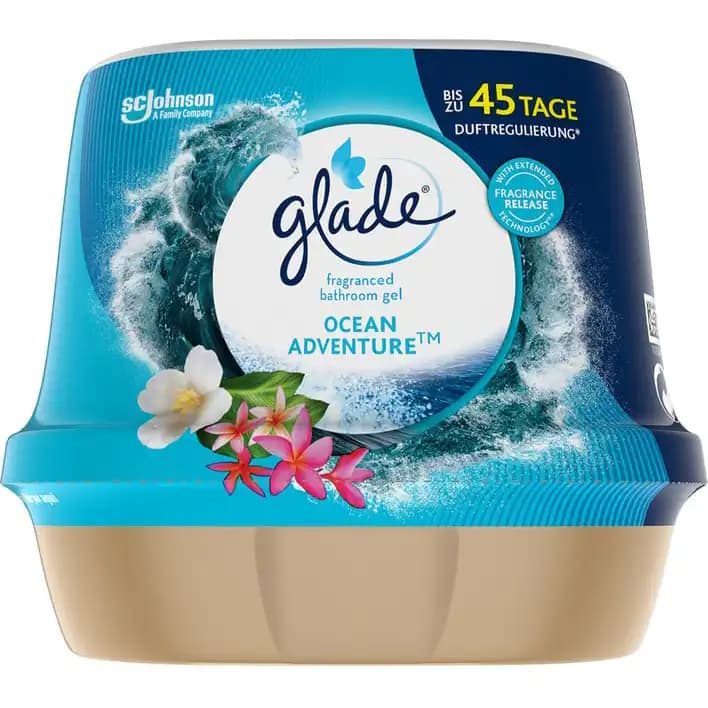 ژل خوشبو کننده حمام و سرویس بهداشتی گلید اوشن ادونچر 180 گرمی Glade Fragranced Bathroom Gel Ocean Adventure — تصویر ۳