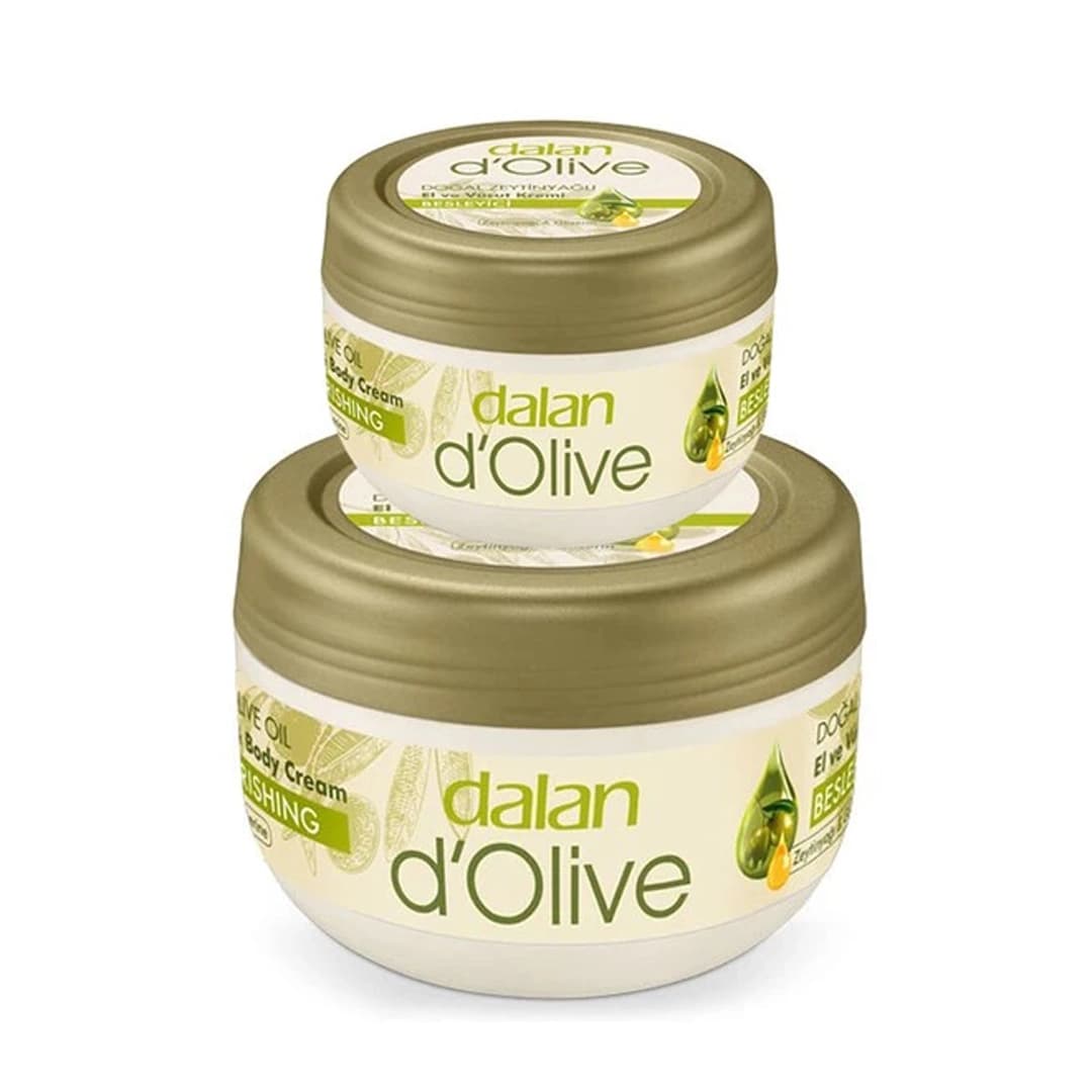 کرم مرطوب کننده دست و بدن دوقلوی دالان Dalan مدل D'olive حاوی روغن زیتون و گلیسیرین حجم 150+300 میل - پاکینو