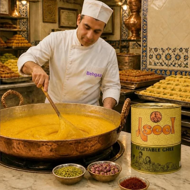 روغن نباتی اصیل 2کیلویی جامد Aseel Vegetable Ghee Oil — تصویر ۹