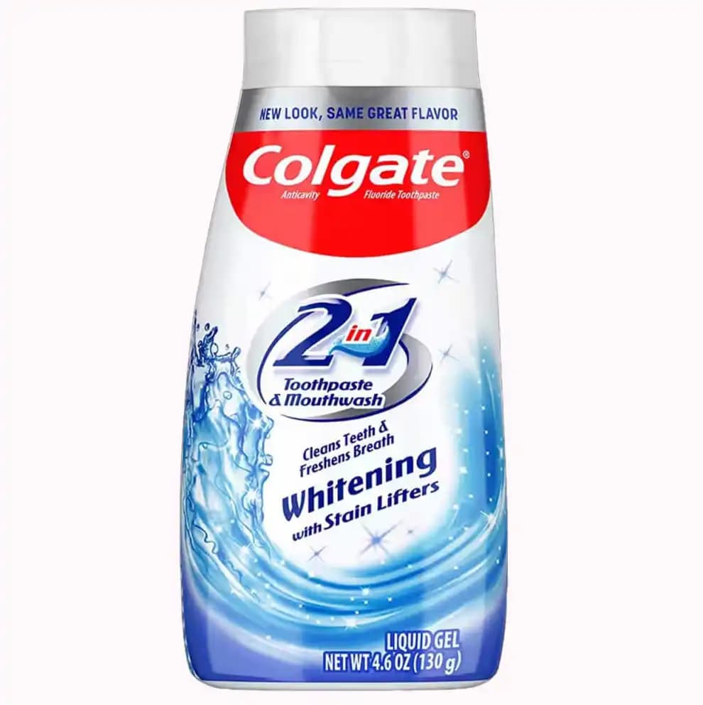 خمیر دندان و دهانشویه دو در یک سفید کننده کلگیت 100 میل Colgate Toothpaste and Mouthwash 2in 1 Whitening