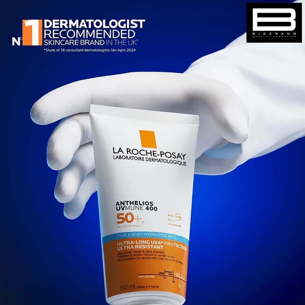 کرم ضدآفتاب بی رنگ آبرسان لاروش پوزای آنتلیوس مناسب پوست خشک 50 میل La Roche-Posay Anthelios Uvmune 400 Hydrating Cream — تصویر ۶