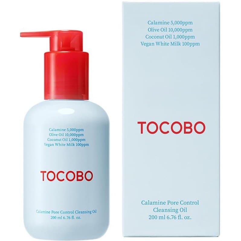 روغن پاککننده و کنترل منافذ و چربی پوست کالامین توکوبو 200 میل TOCOBO Calamine Pore Control Cleansing Oil — تصویر ۳
