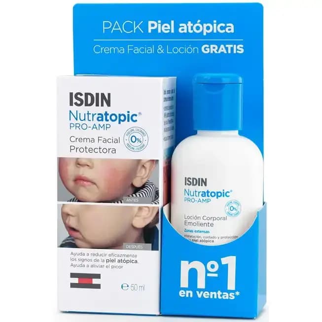 لوسیون و کرم صورت و بدن کودک ایزدین (دو آیتم) ISDIN Nutratopic Pro-amp Lotion and Cream — تصویر ۳