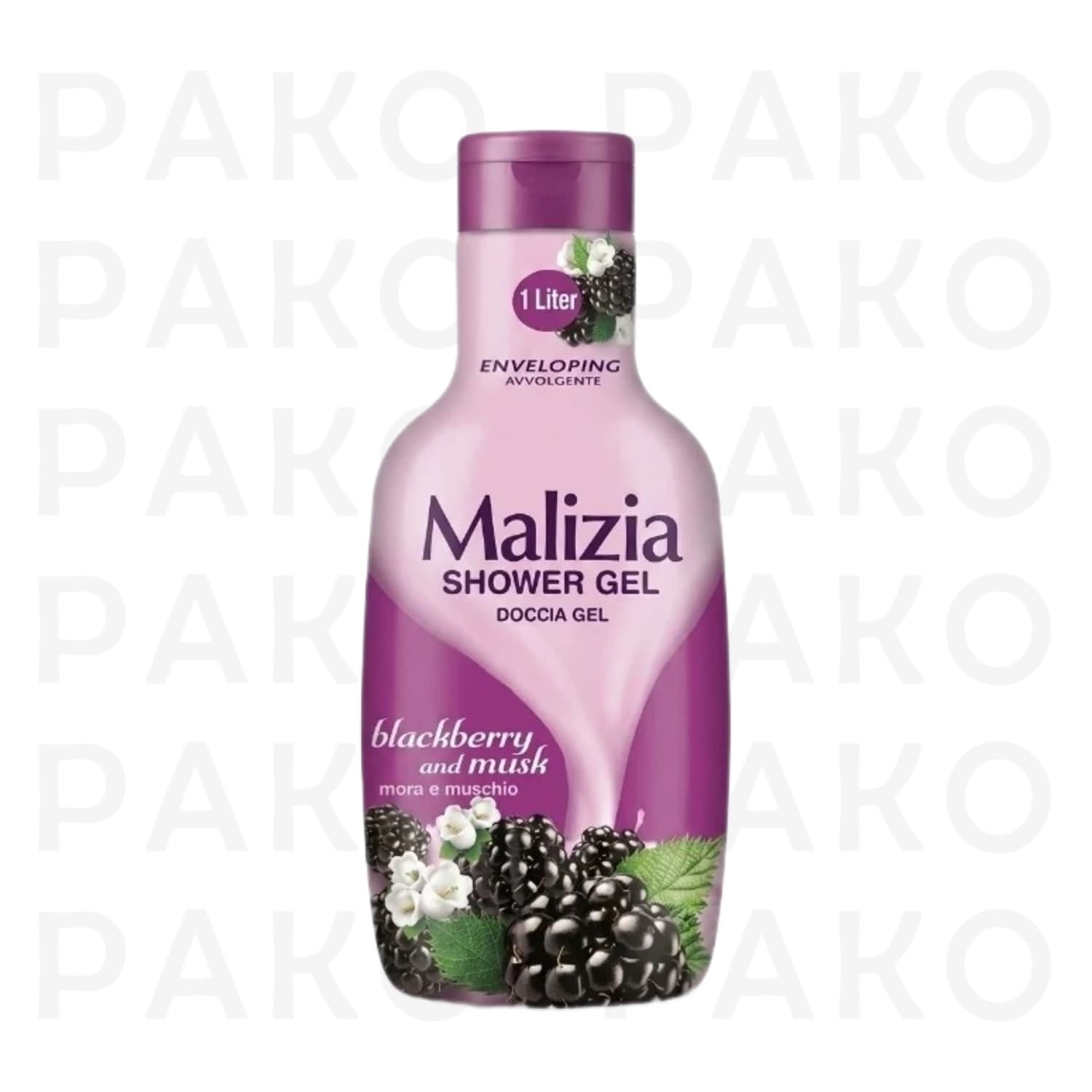 شامپو بدن (شاور ژل) مالیزیا با رایحه شاه توت و مشک یک لیتری Malizia Shower Gel Blackberry and Musk — تصویر ۸