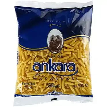 ماکارونی آنکارا مدل لوله ای باریک 500 گرمی Ankara İnce Uzun Makarna