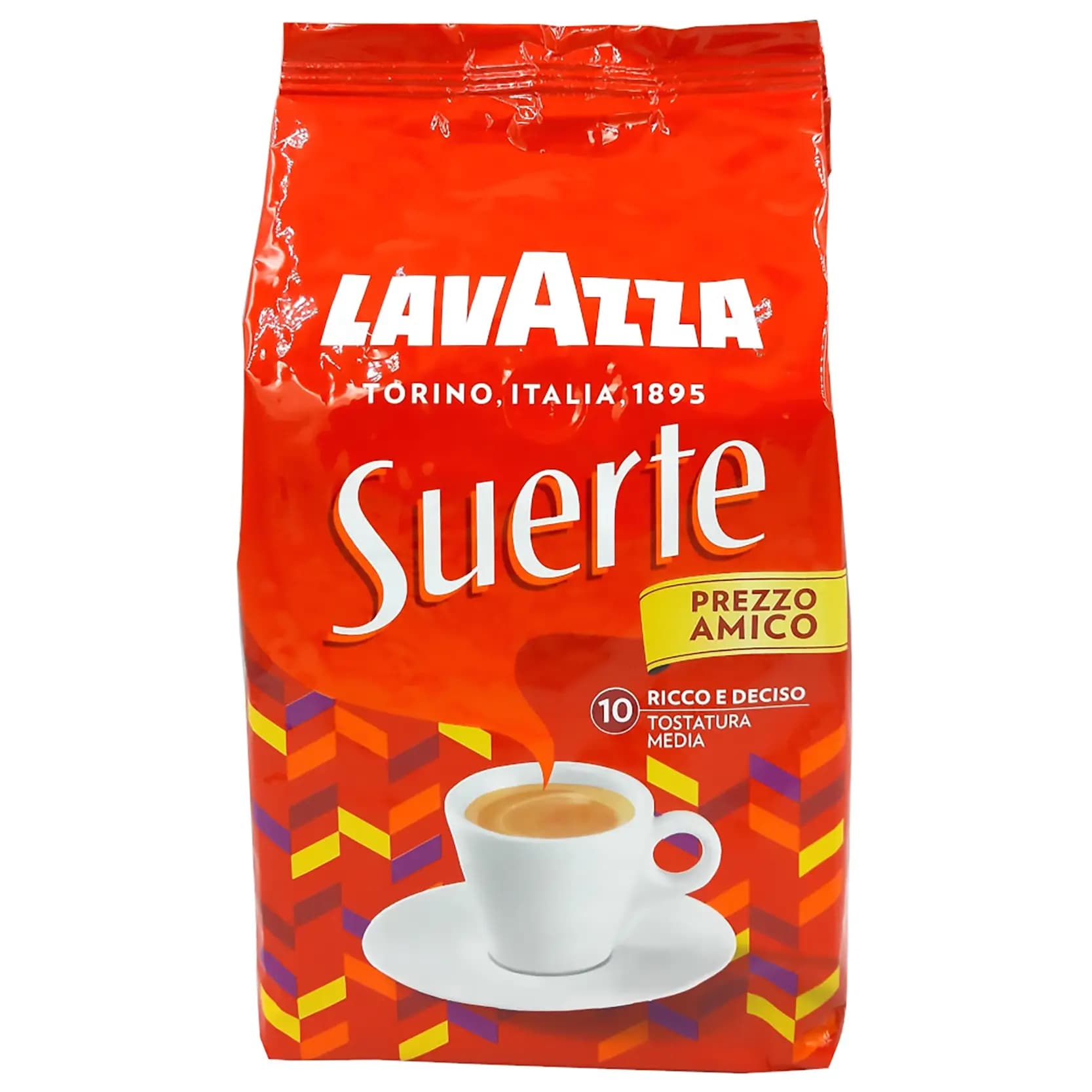 دانه قهوه لاوازا سورته (سوئرته) اصل ایتالیا ۱ کیلویی ۱۰۰٪ روبوستا Lavazza Suerte