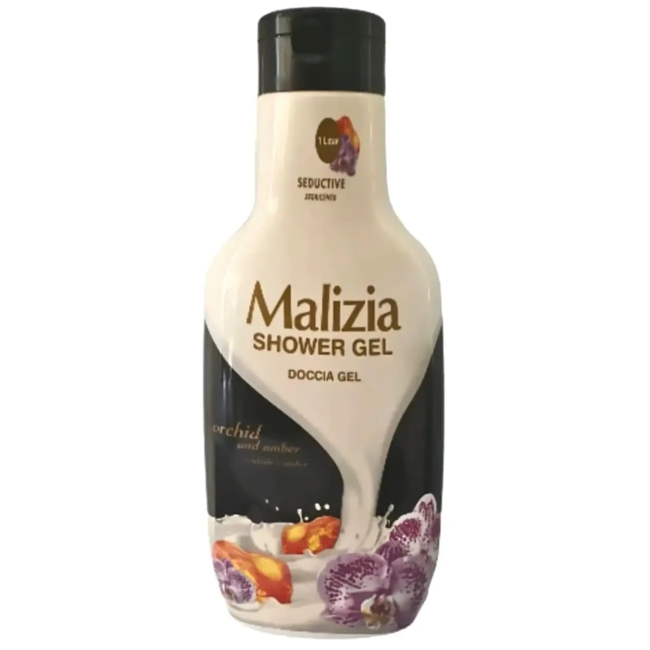 شامپو بدن (شاور ژل) مالیزیا با رایحه گل ارکیده و کهربا یک لیتری Malizia Shower Gel Orchid And Amber