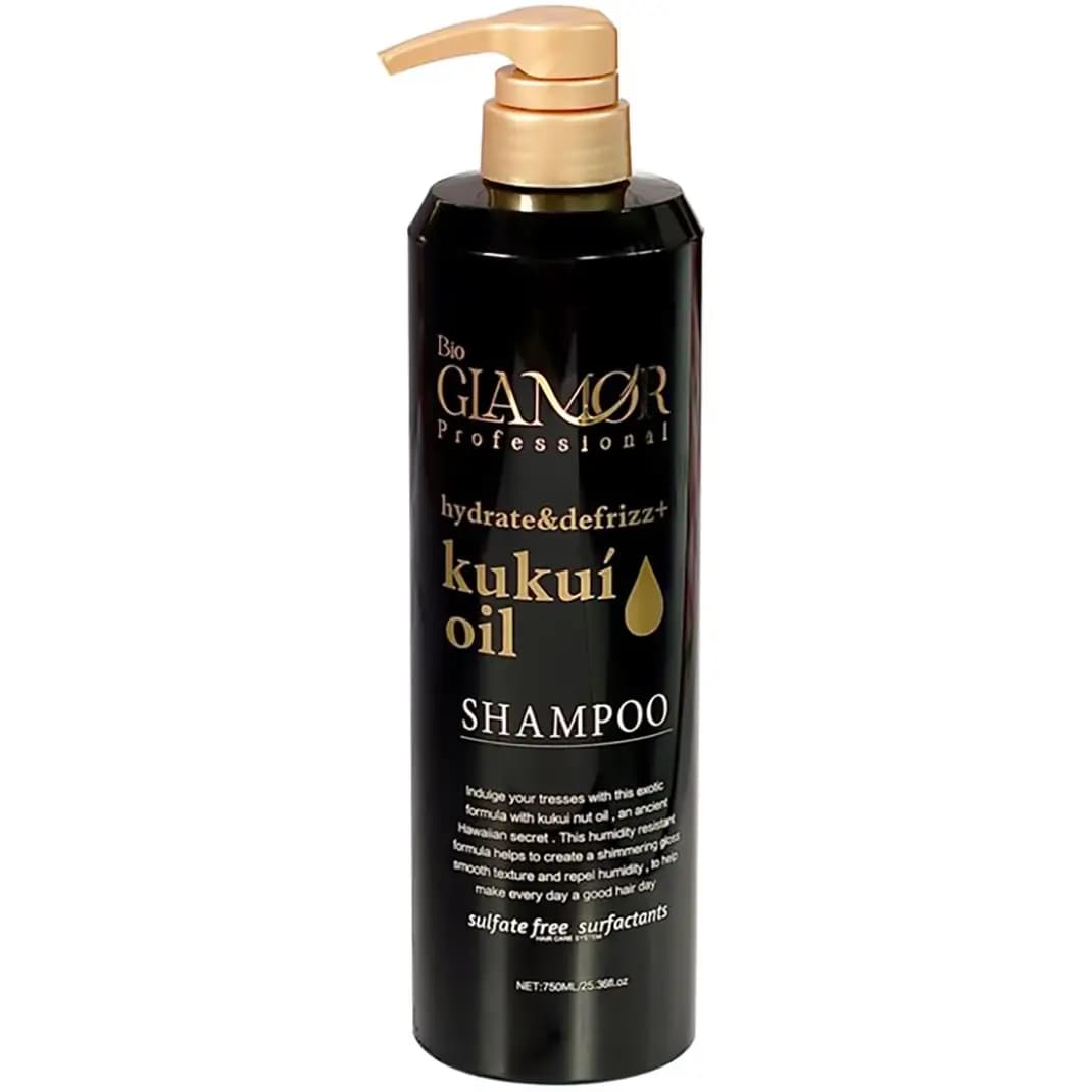 شامپو آبرسان و ضد وز گلامور با عصاره روغن کوکو 750میل Glamor Hydrate & Defrizz+Kukui Oil Shampoo — تصویر ۳