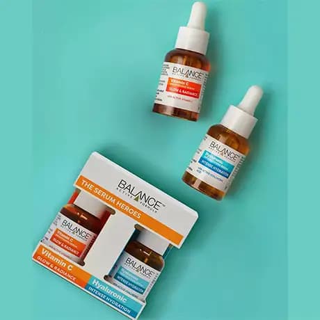 پک سرم ویتامین سی و هیالورونیک اسید بالانس BALANCE the serum heroes — تصویر ۹