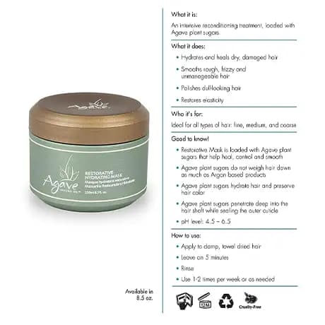 ماسک مو آگاوه آبرسان و ترمیم کننده Agave Restorative Hydrating mask — تصویر ۷
