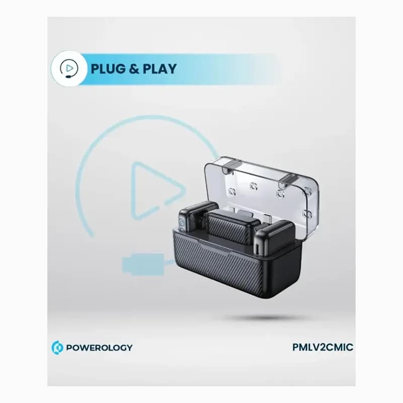 میکروفون بی سیم پاورولوژی Powerology Dual Microphone Professional Set PMLV2CMIC — تصویر ۵