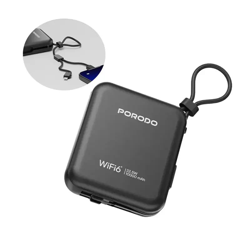 پاوربانک و مودم جیبی پرودو PBFCH064 4G LTE WiFi 6 — تصویر ۳