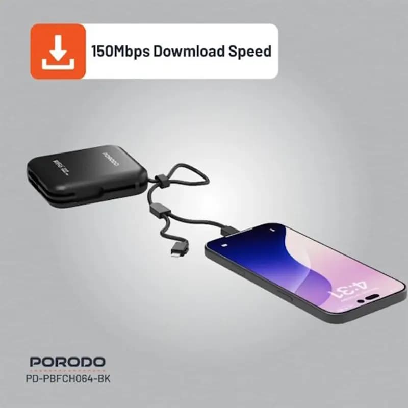 پاوربانک و مودم جیبی پرودو PBFCH064 4G LTE WiFi 6 — تصویر ۵