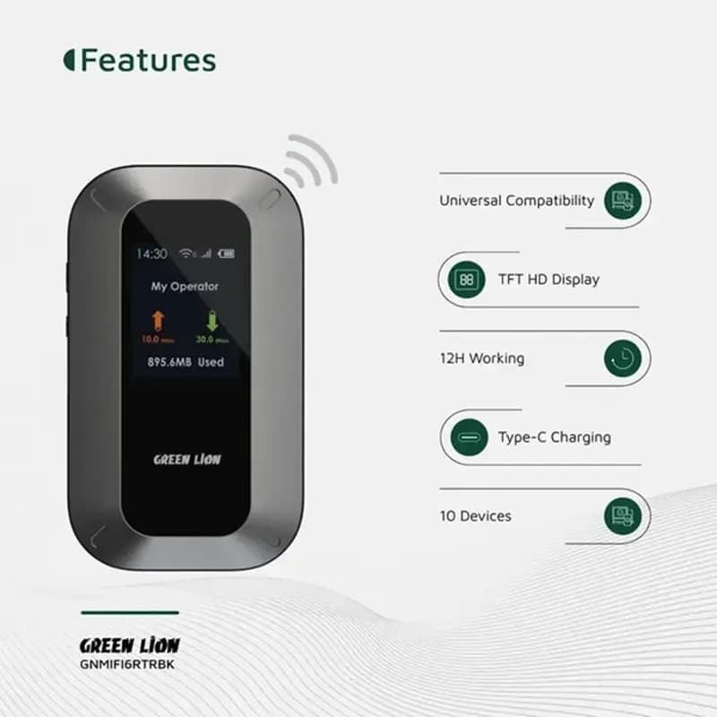مودم همراه گرین لاین 4G LTE WiFi 6 مدل GL-M12 — تصویر ۱۲