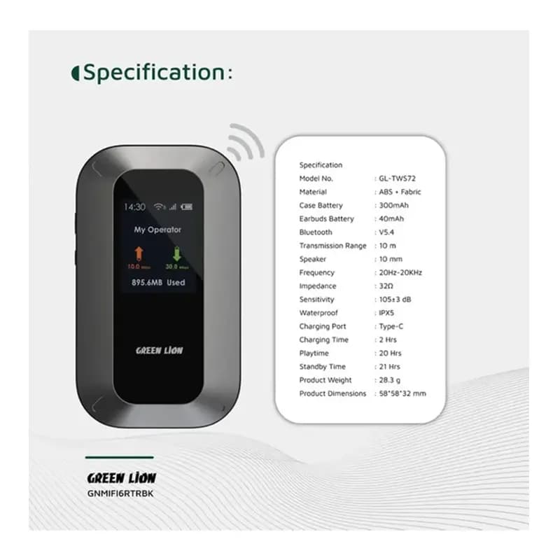 مودم همراه گرین لاین 4G LTE WiFi 6 مدل GL-M12 — تصویر ۱۱