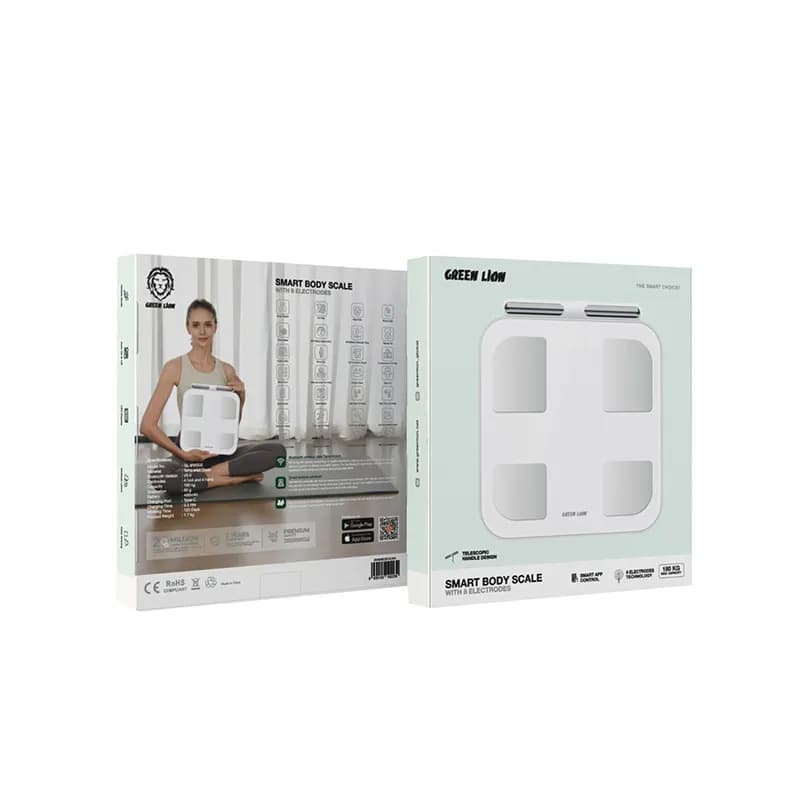 ترازو هوشمند و بادی آنالیز گرین لاین Green Lion Smart Body Scale with 8 Electrodes GNSMBDSCALWH — تصویر ۱۱