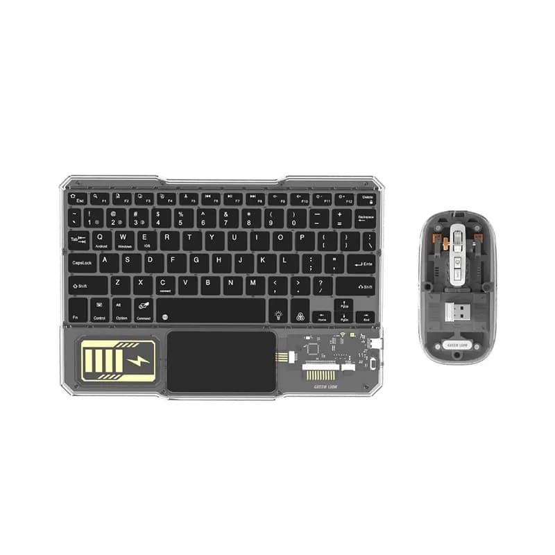 ست موس و کیبورد بی‌سیم گرین لاین مدل Green Lion Transparent Duo Wireless Keyboard & Mouse — تصویر ۲