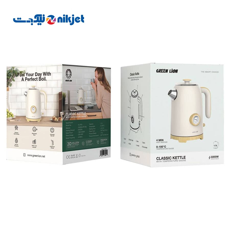 کتری برقی کلاسیک گرین لاین Green Lion Classic Kettle — تصویر ۹