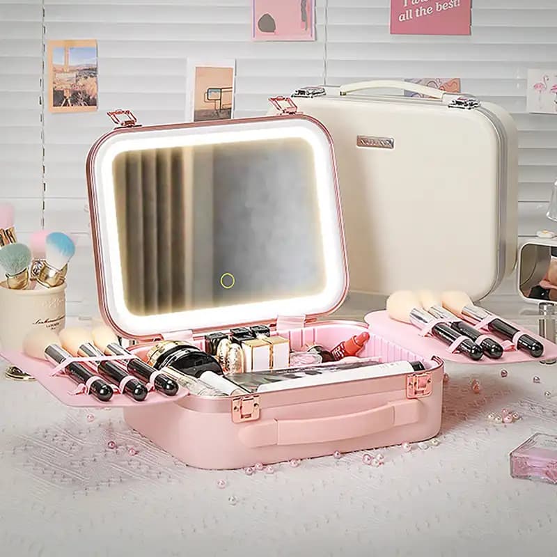 کیف لوازم آرایش با آینه چراغ دار گرین لاین Green Lion Fest Makeup Bag — تصویر ۳