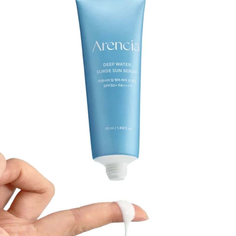 سرم ضد آفتاب آبرسان و تسکین‌دهنده آرنسیا Arencia Deep Water Surge Sun Serum SPF50 – ++++PA حجم 50 میل — تصویر ۷