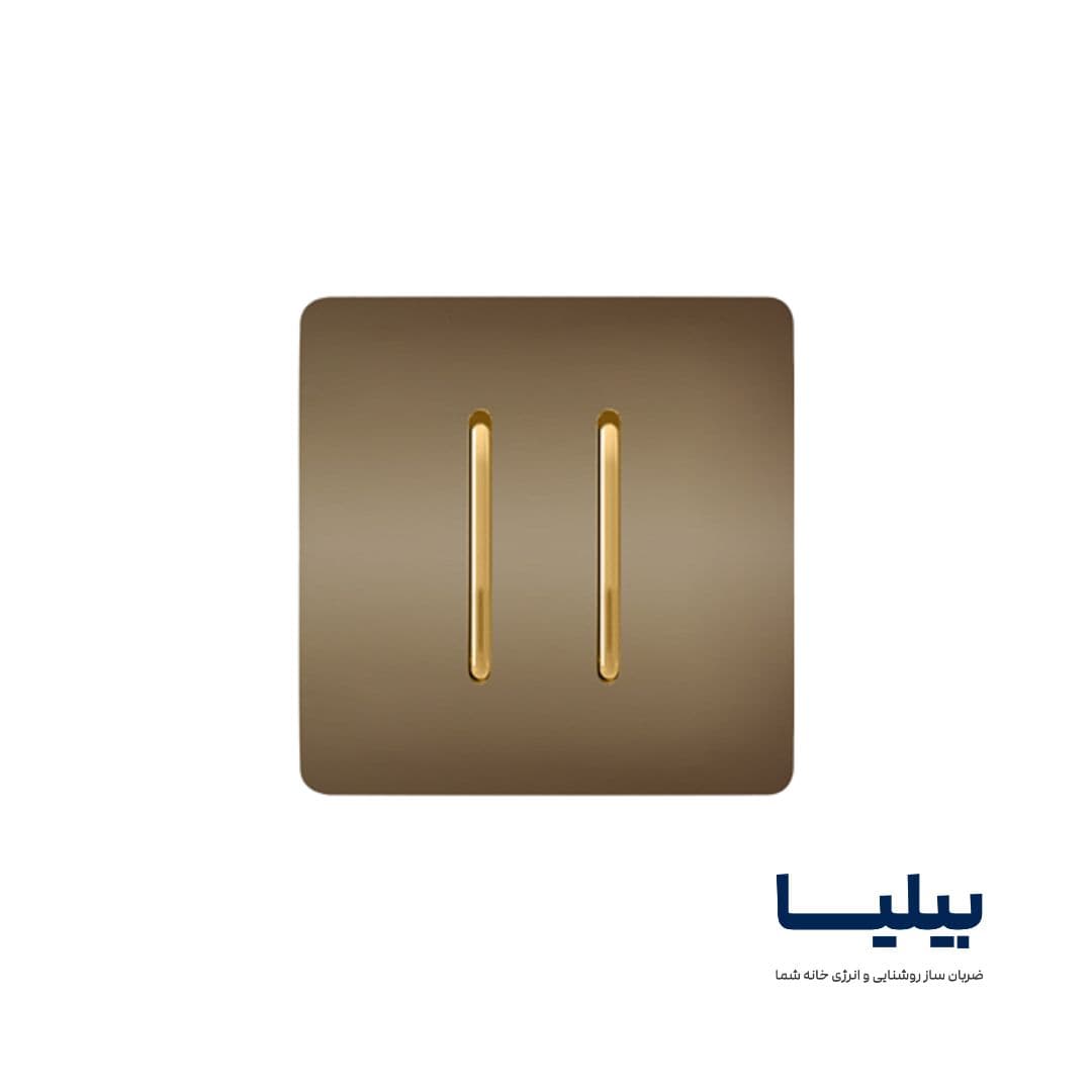 کلید دو پل مدل کریستال بژ برند آسیا الکتریک