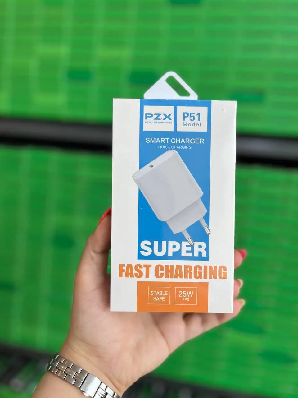 شارژر دیواری 25 وات PZX مدل P51 دو پین