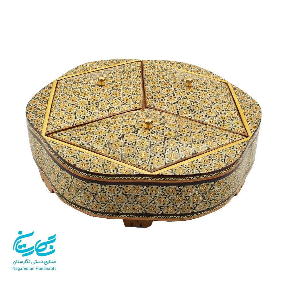 شکلات خوری خاتم کاری سه درب