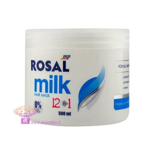 ماسک شیر مغذی و آبرسان مو 12 در 1 رزال 500 میل