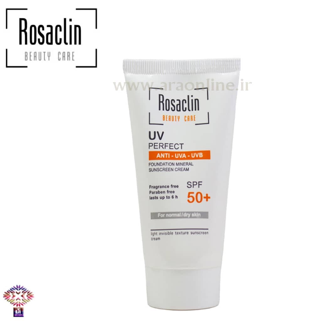 کرم ضدآفتاب SPF 50پوست مختلط و چرب بدون رنگ رزاکلین